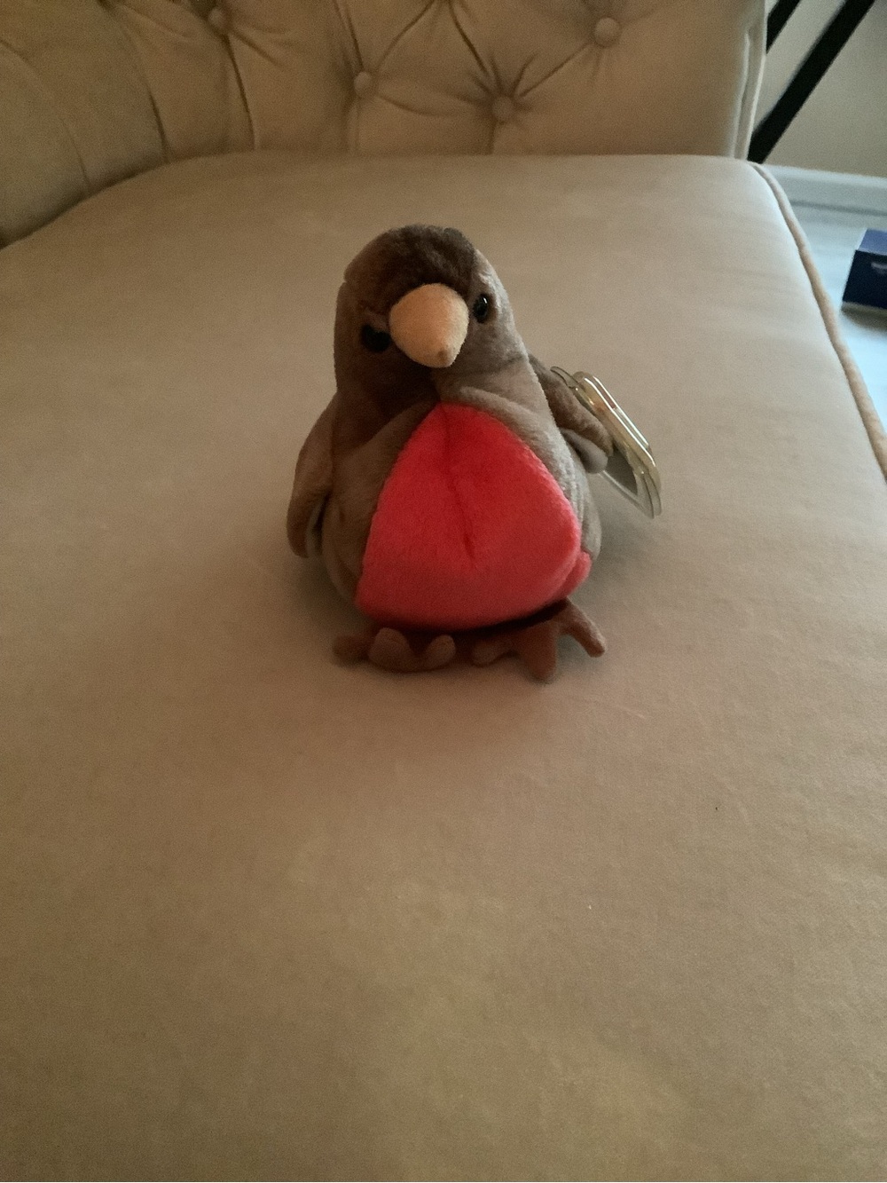 Ty Brown and Red Robin Plush Stuffed Animal